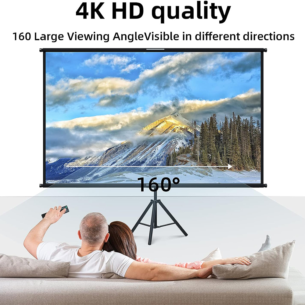 VEIDADZ Projector Screen With  - Projector Screen 100 Inch บทวิจารณ์และราคา