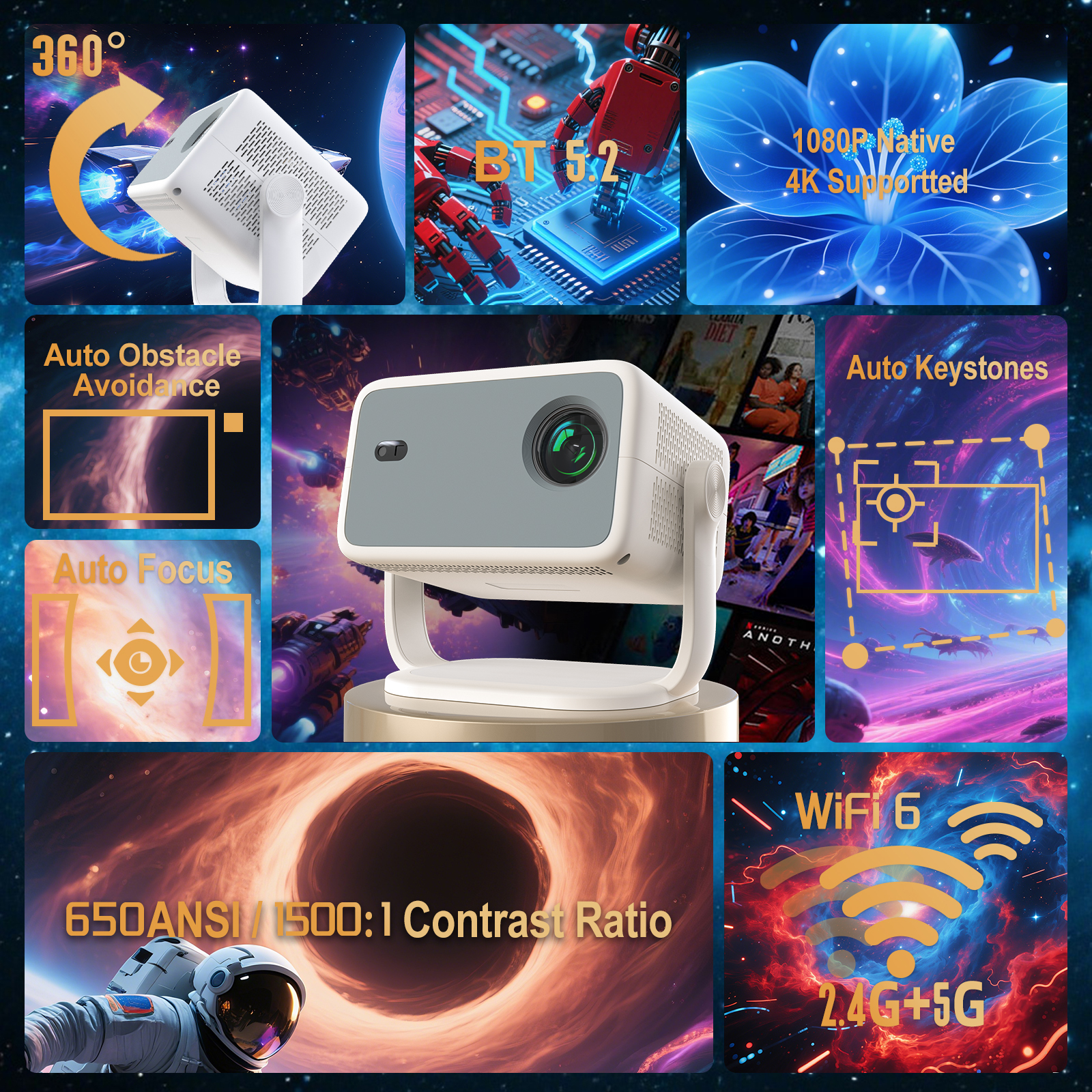 Velec Projector TP350NTV 650 A - Home Cinema Cabasse บทวิจารณ์และราคา