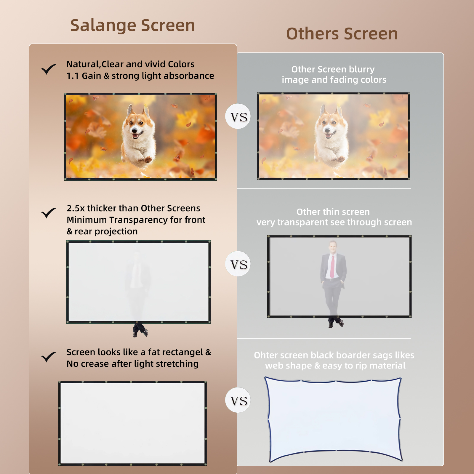 Salange Projector Screen 100 i - Projector Screen 100 Inch บทวิจารณ์และราคา