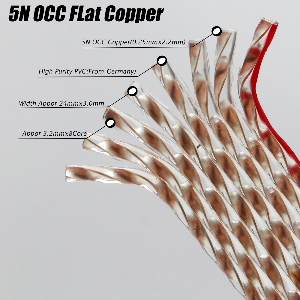 Hifi Flat speaker cable 5N OCC - Home Cinema Cabasse บทวิจารณ์และราคา