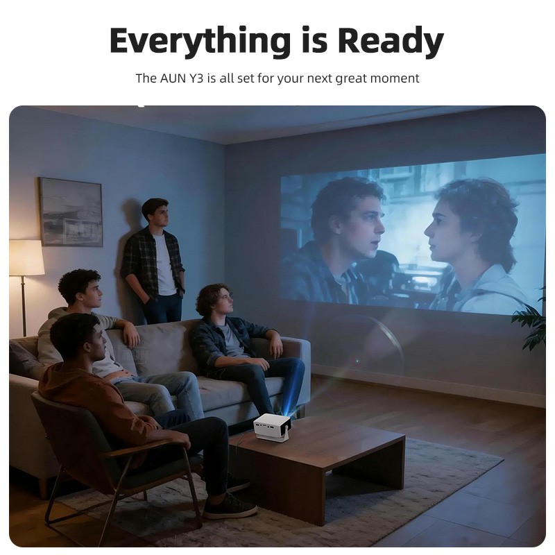 AUN Y3 Projector Portable Home - Home Cinema Cabasse บทวิจารณ์และราคา