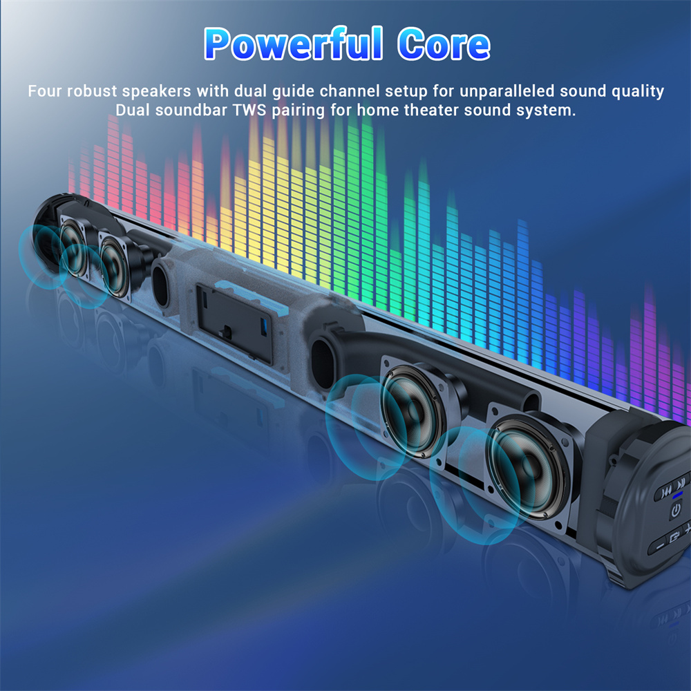 Sound Bar TV Sound System Blue - Home Cinema Audio System บทวิจารณ์และราคา