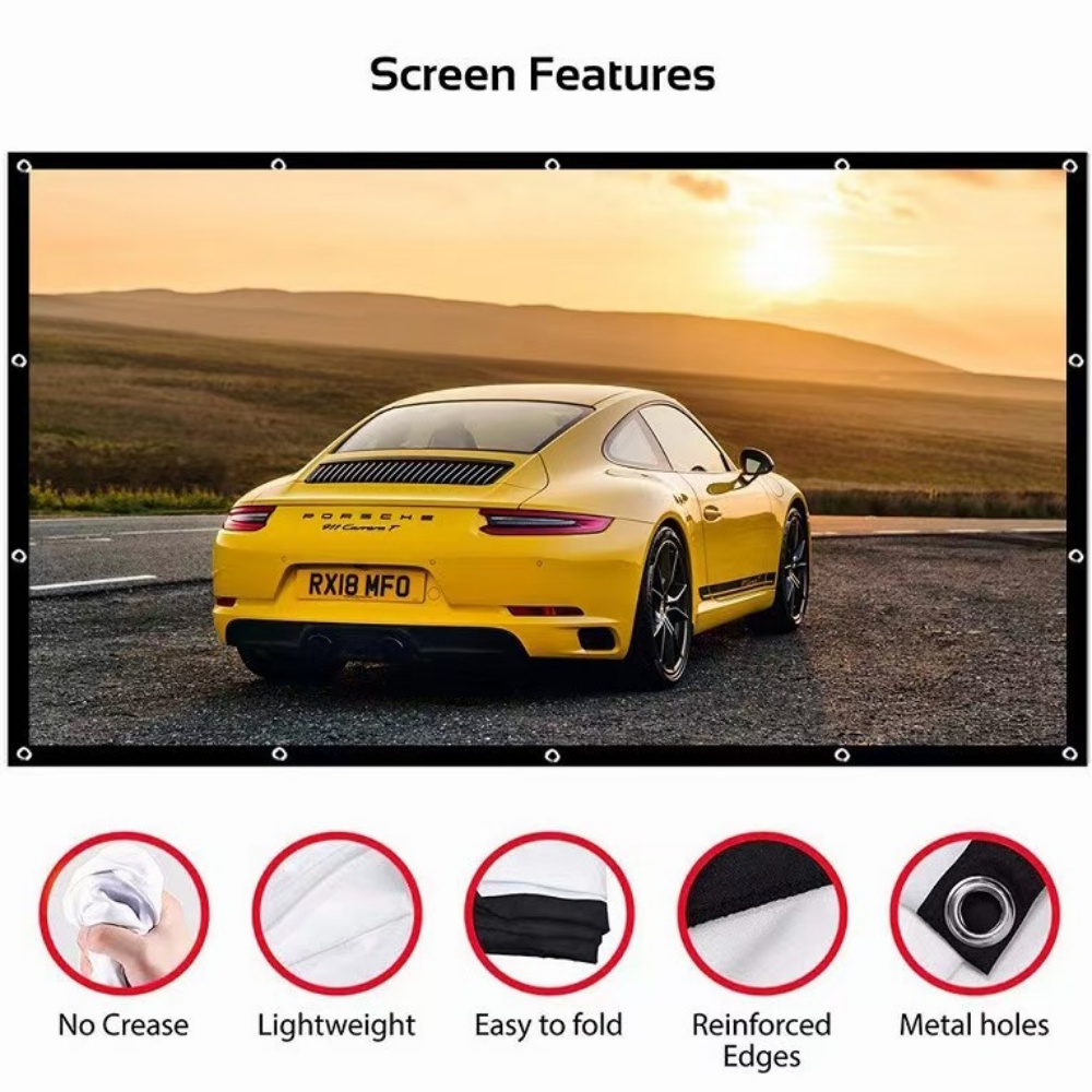 60 72 100 120 150 Inch 16:9 Po - Projector Screen 100 Inch บทวิจารณ์และราคา