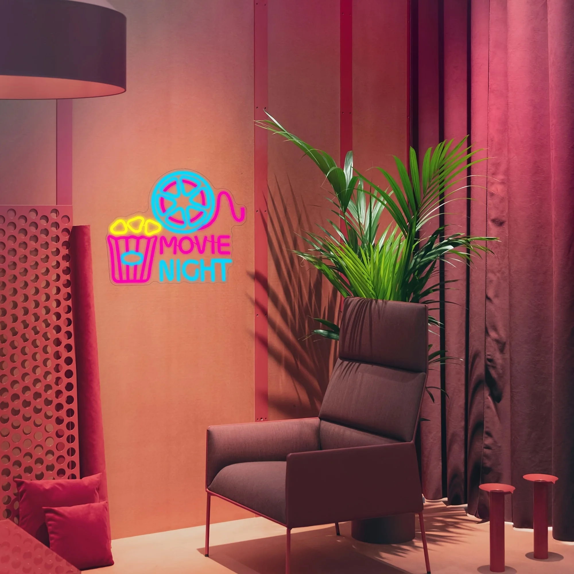 Popcorn Movie Night Paper Box  - Home Cinema Wall Lights บทวิจารณ์และราคา