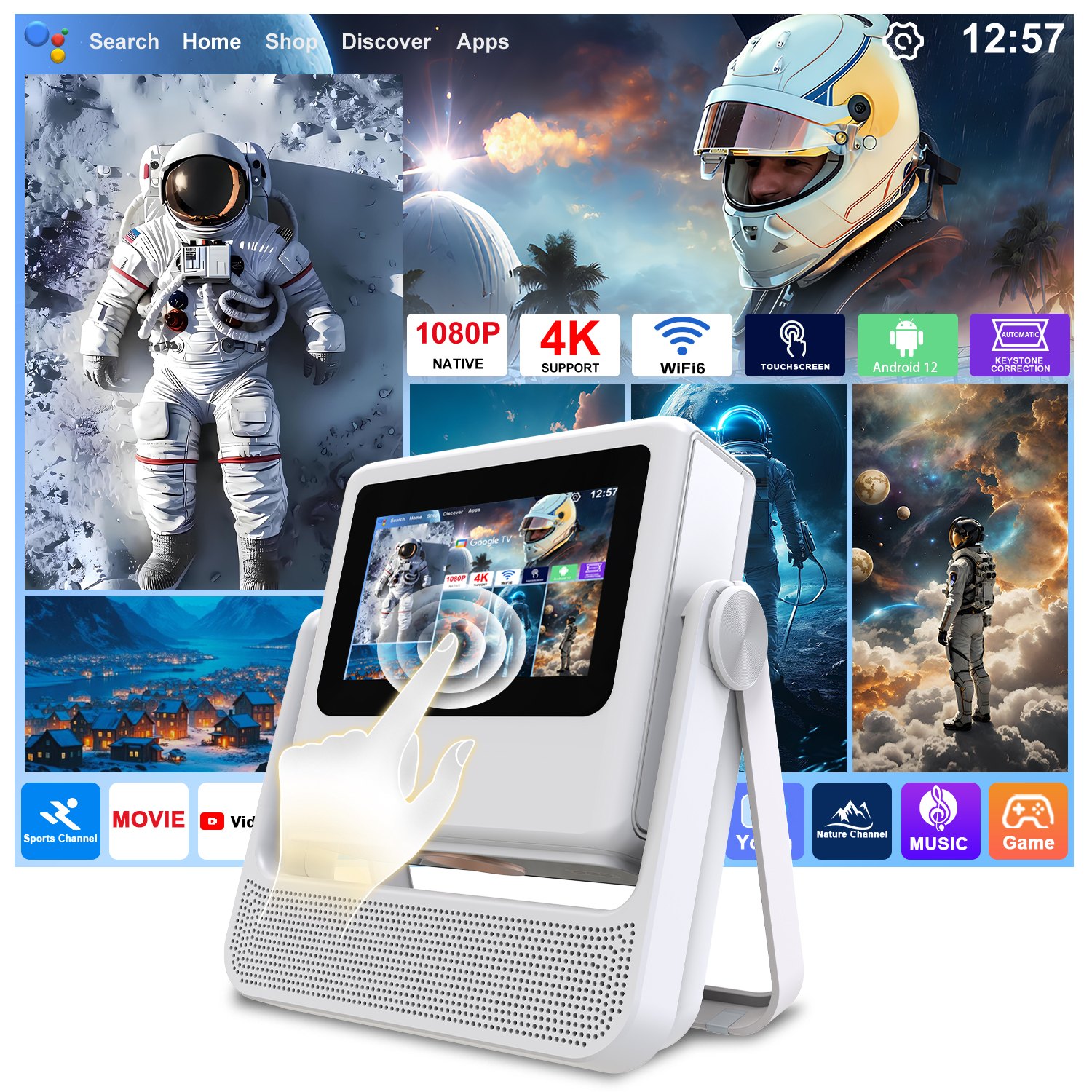 7 Inch Android 12 Projector 18 - Home Cinema Gifts บทวิจารณ์และราคา