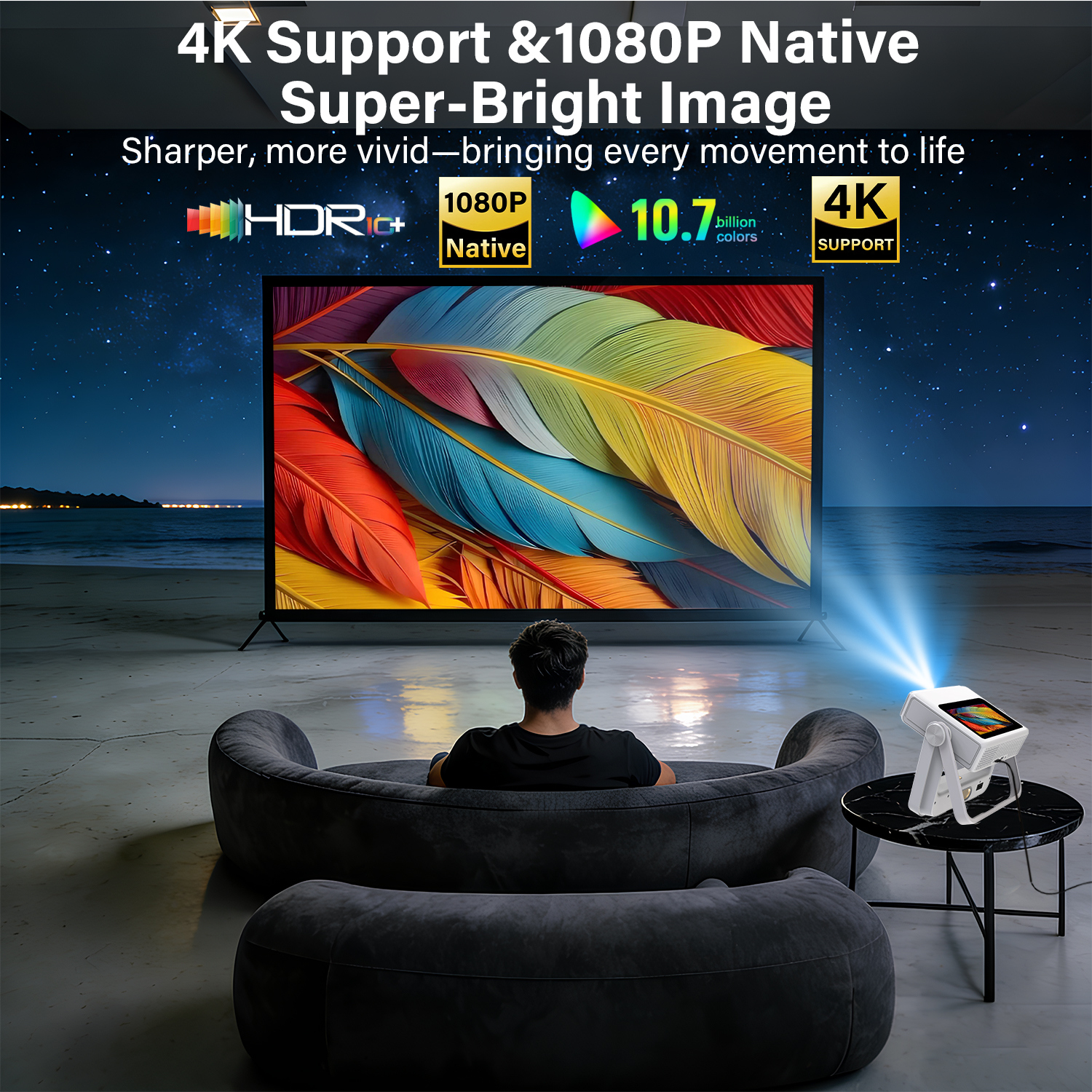 7 Inch Android 12 Projector 18 - Home Cinema Gifts บทวิจารณ์และราคา