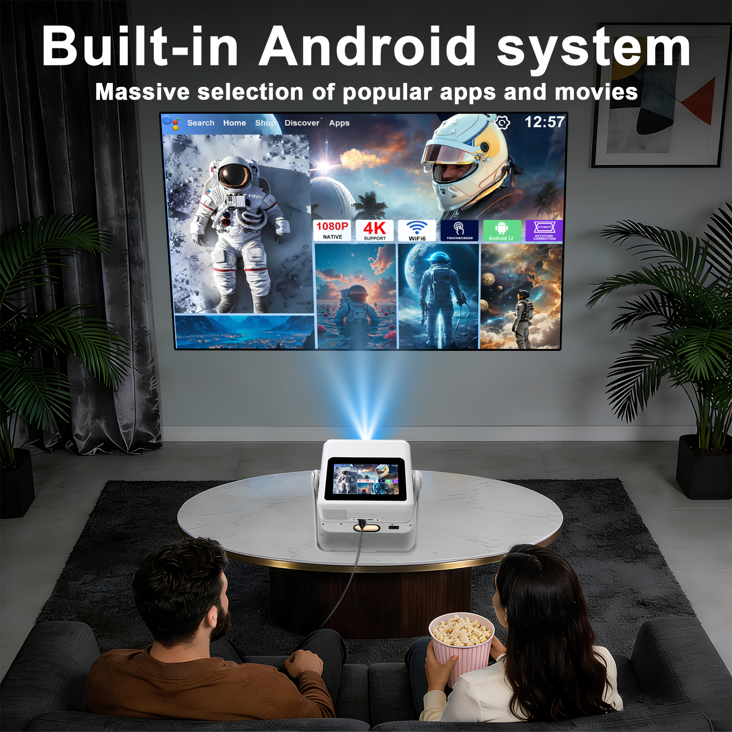 7 Inch Android 12 Projector 18 - Home Cinema Gifts บทวิจารณ์และราคา