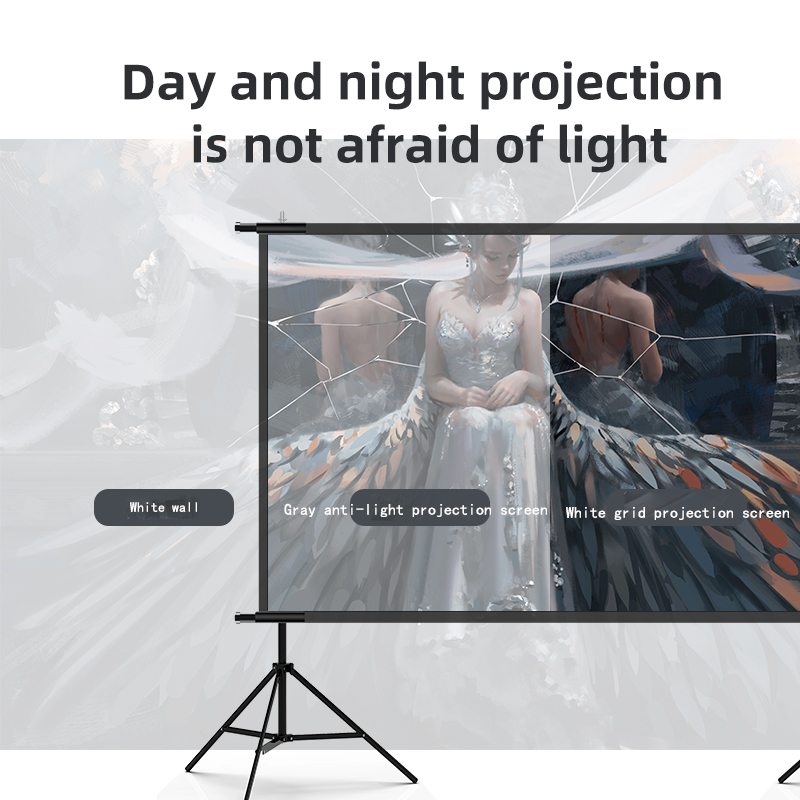 VEIDADZ Projector Screen With  - Projector Screen 100 Inch บทวิจารณ์และราคา
