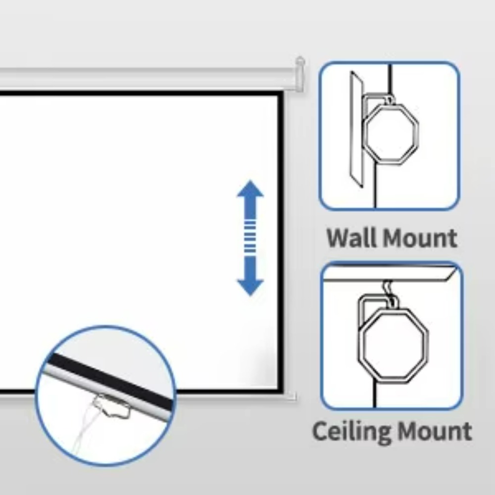 Hot Sell 100Inch Matte White E - Projector Screen 100 Inch บทวิจารณ์และราคา
