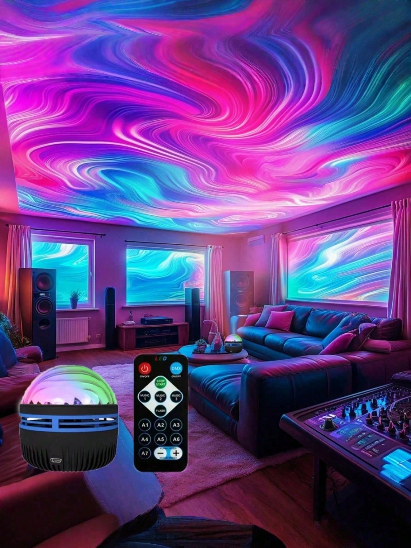 1pc LED Northern Lights Aurora - Home Cinema Gifts บทวิจารณ์และราคา