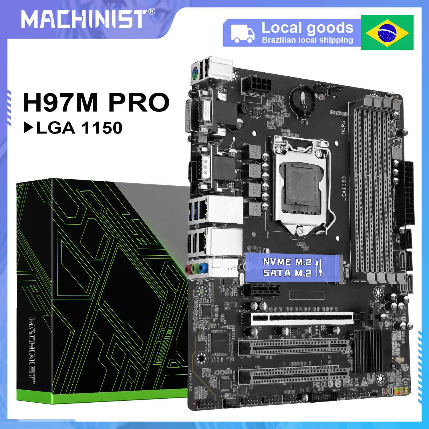 MACHINIST H97 Motherboard LGA  - Home Cinema Video Processor บทวิจารณ์และราคา