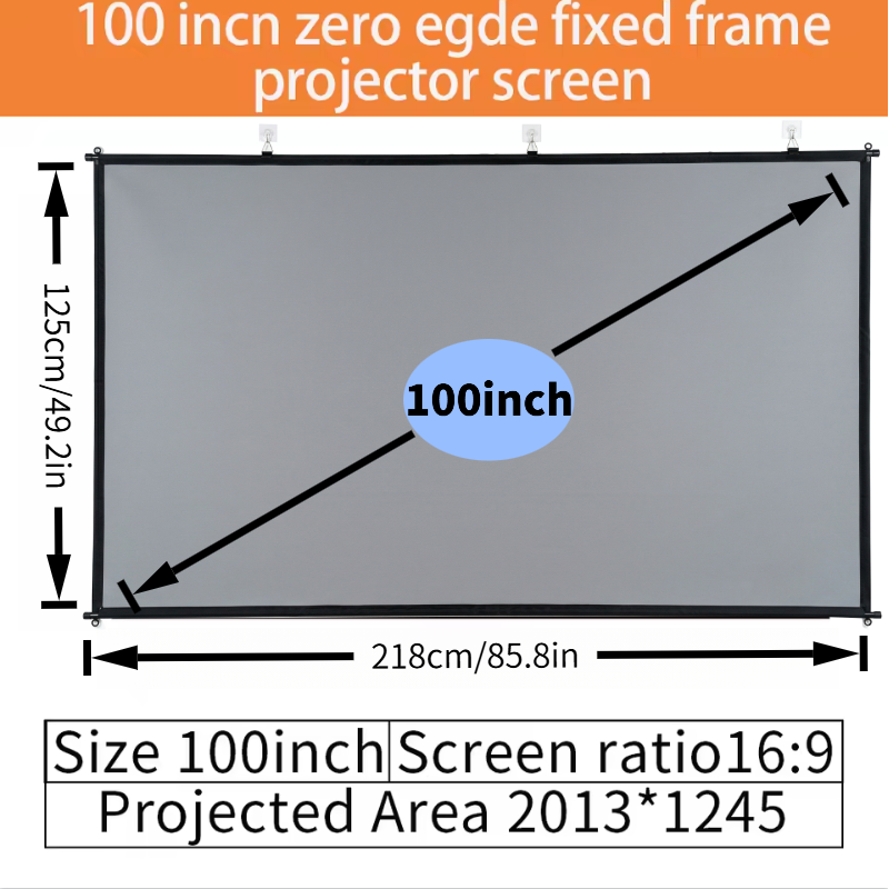 XIAOHUI Anti-light Projector S - Projector Screen 100 Inch บทวิจารณ์และราคา