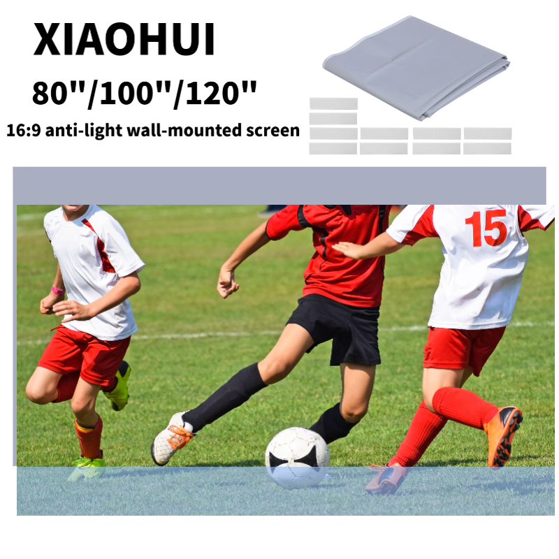 XIAOHUI Anti-light Thick HD Pr - Projector Screen 100 Inch บทวิจารณ์และราคา