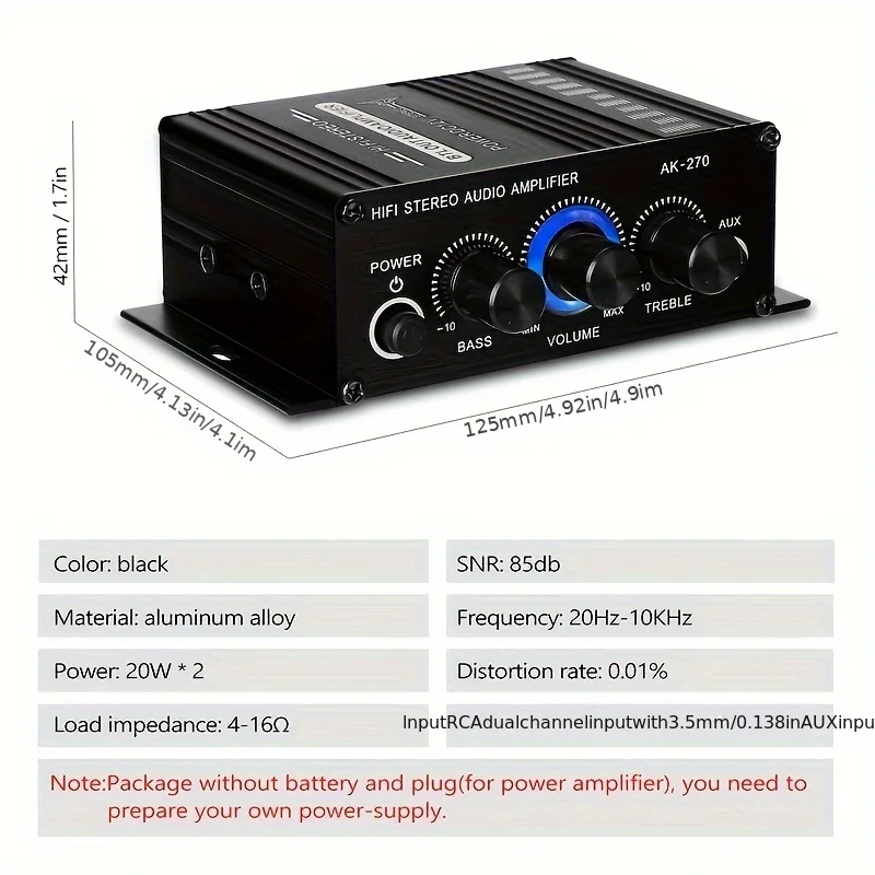 AK-270 HiFi Stereo Amplifier 4 - Home Cinema Audio System บทวิจารณ์และราคา