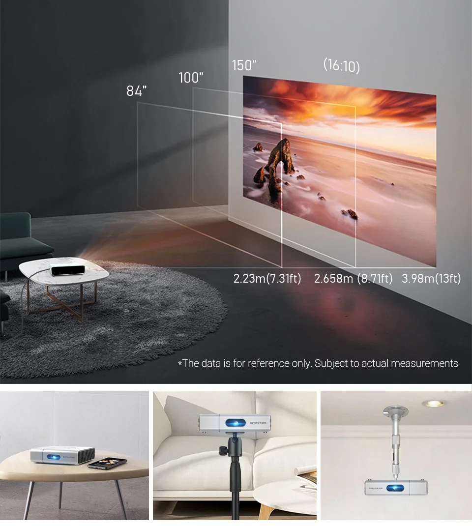 High Quality Pico Byintek U50  - Home Cinema Projector 4K บทวิจารณ์และราคา