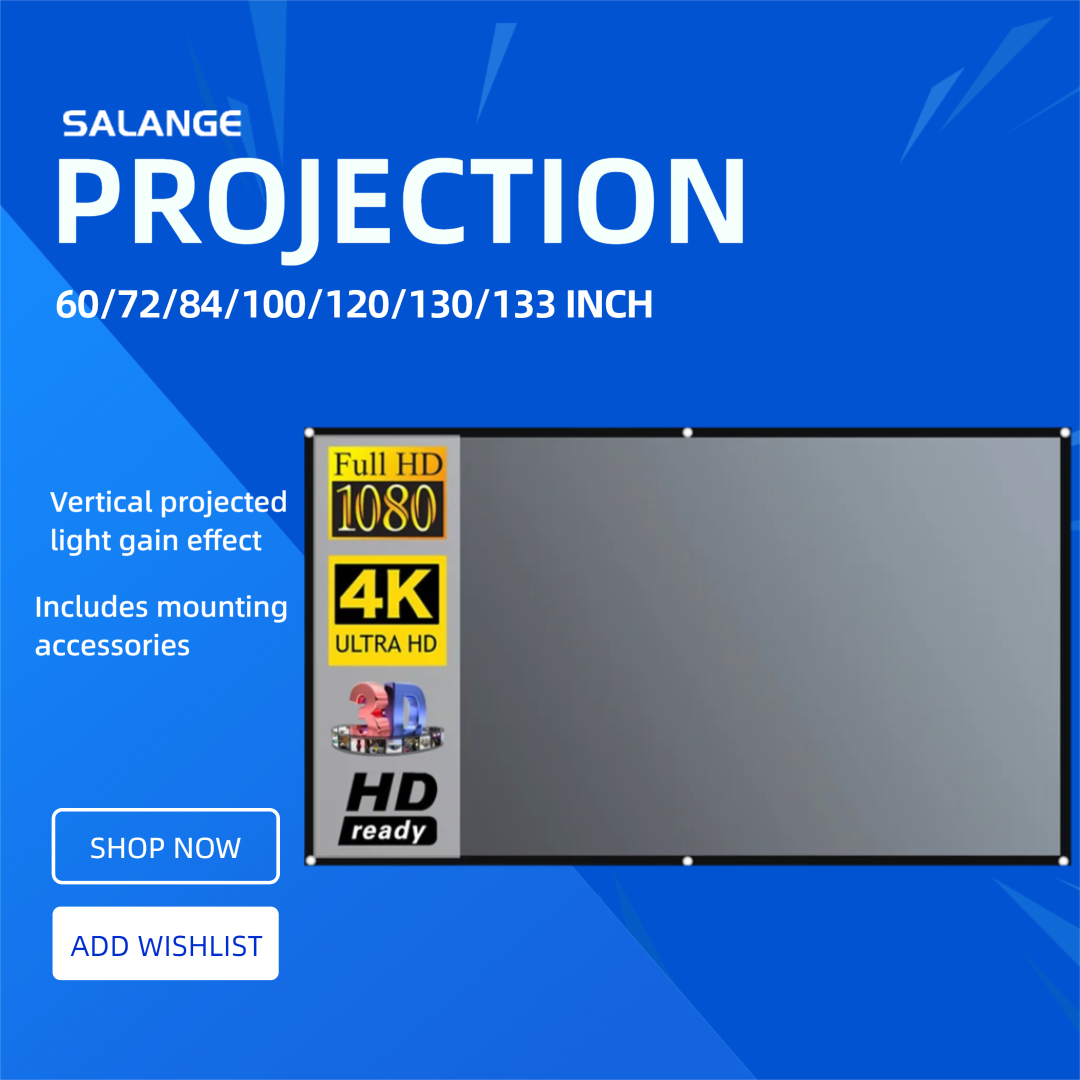 Salange Projector Screen 72 84 - Projector Screen 100 Inch บทวิจารณ์และราคา