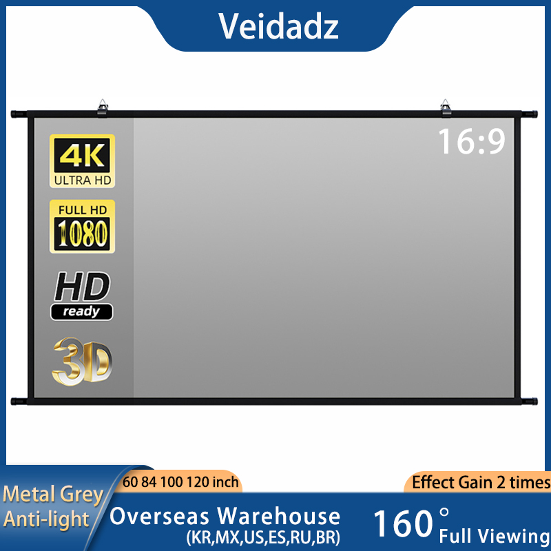 VEIDADZ Projector Screen Wall  - Projector Screen 100 Inch บทวิจารณ์และราคา