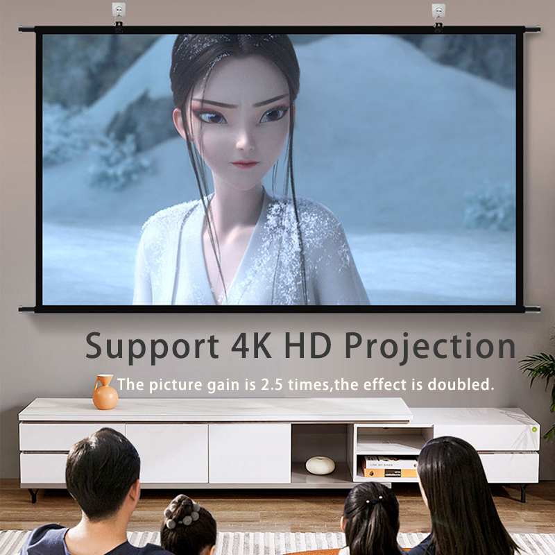 VEIDADZ Projector Screen Wall  - Projector Screen 100 Inch บทวิจารณ์และราคา