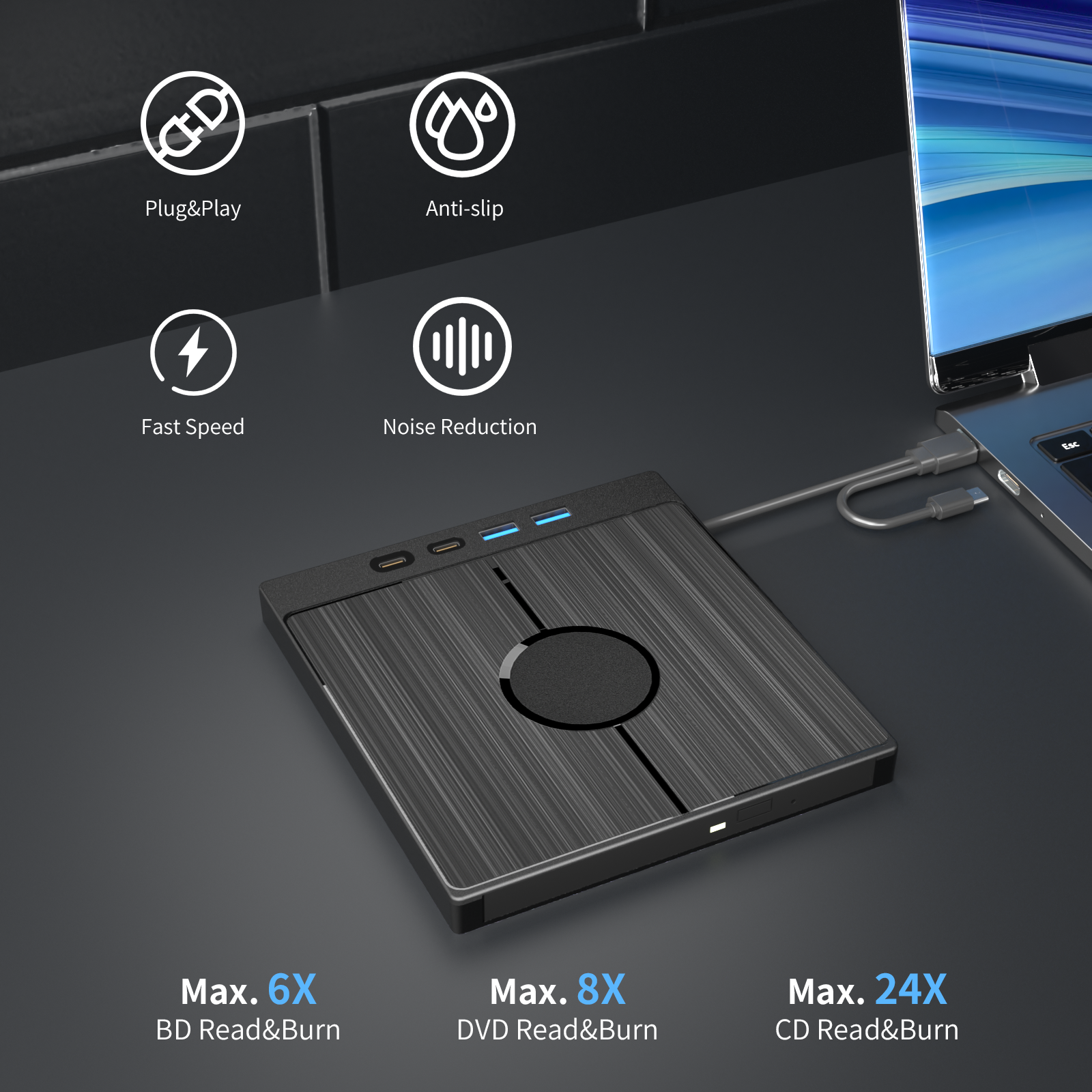 7 in 1 External Blu Ray Drive  - Blu Ray Disc Player บทวิจารณ์และราคา