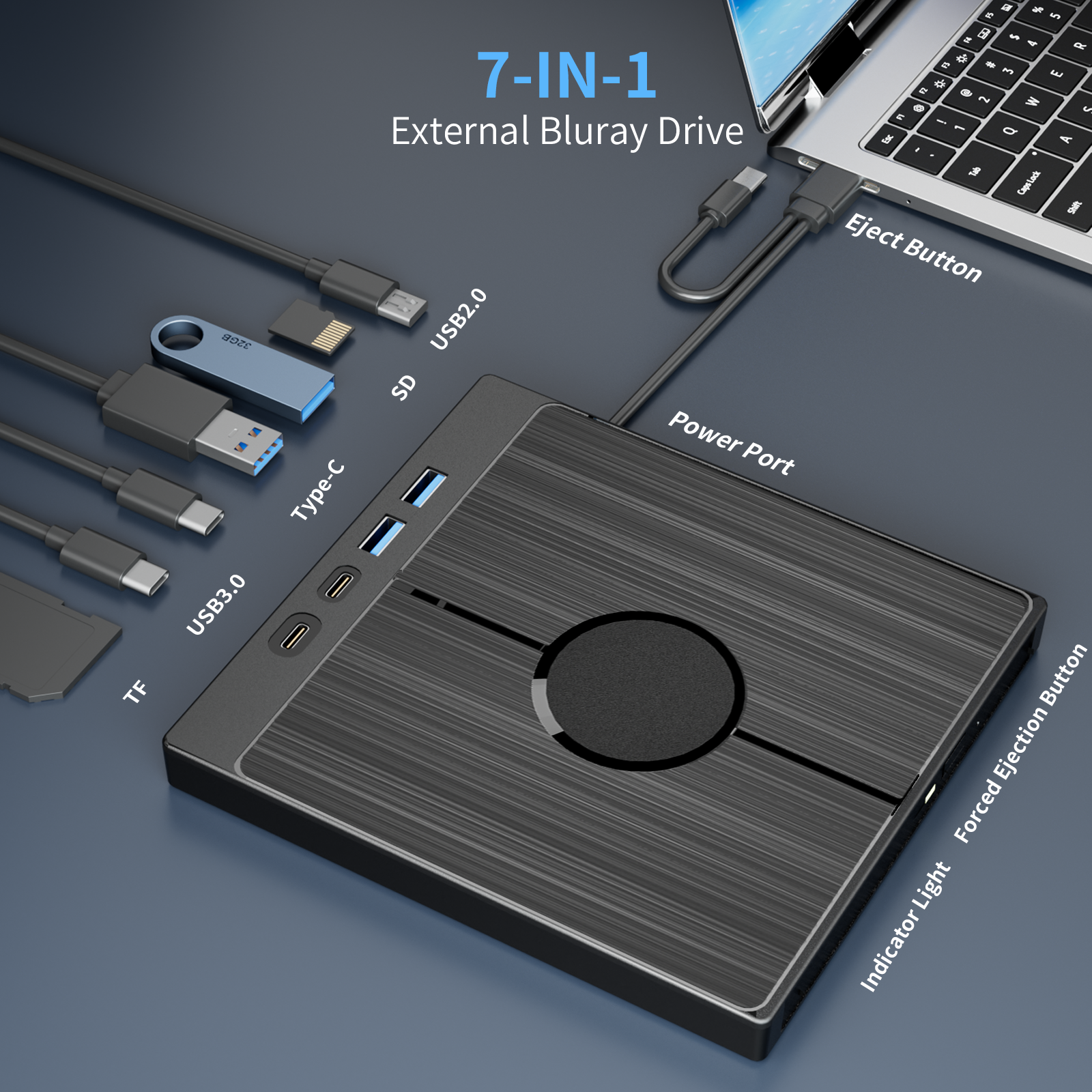 7 in 1 External Blu Ray Drive  - Blu Ray Disc Player บทวิจารณ์และราคา