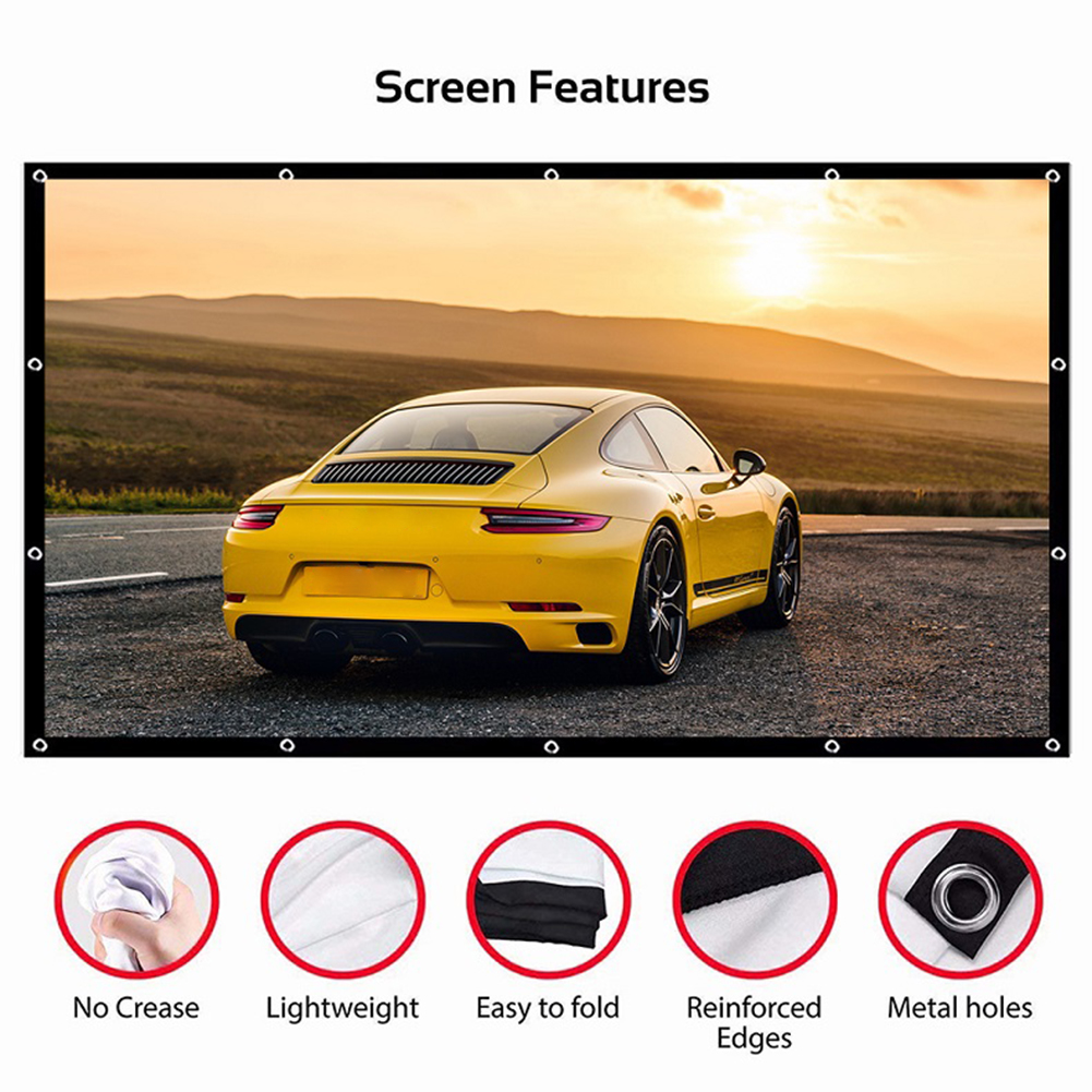 Portable Projector Screen Simp - Projector Screen 100 Inch บทวิจารณ์และราคา