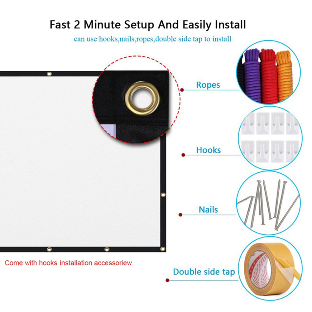 Portable Projector Screen Simp - Projector Screen 100 Inch บทวิจารณ์และราคา