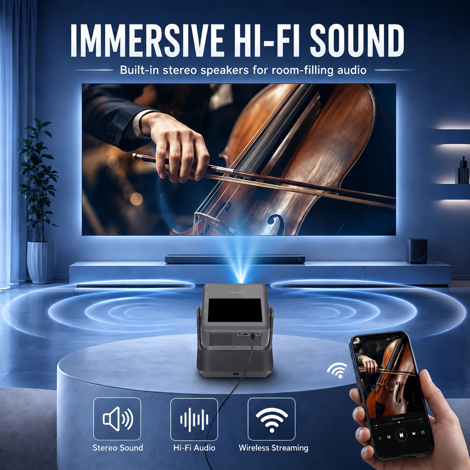 Premium Gift Tablet Projector  - Home Cinema Gifts บทวิจารณ์และราคา