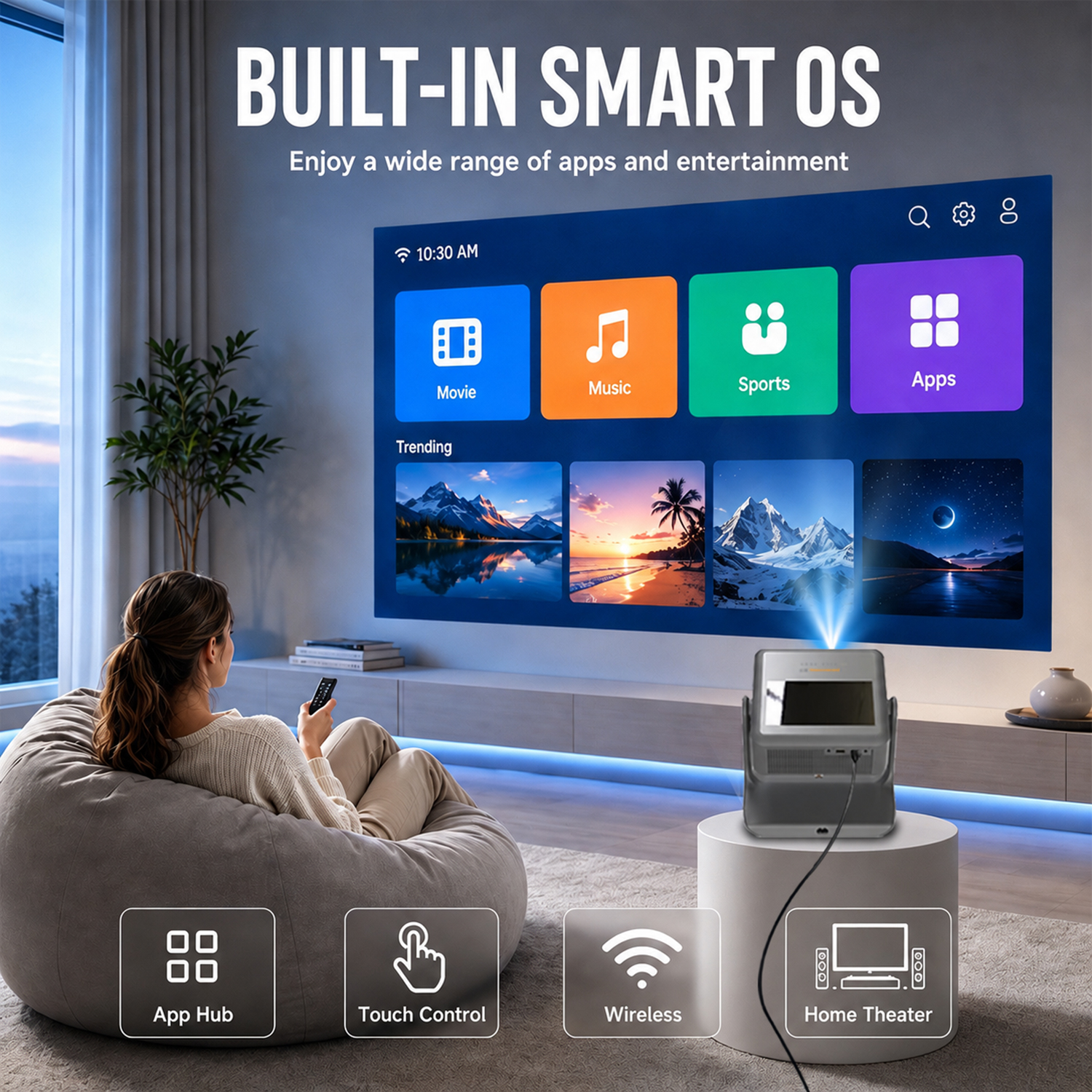 Premium Gift Tablet Projector  - Home Cinema Gifts บทวิจารณ์และราคา