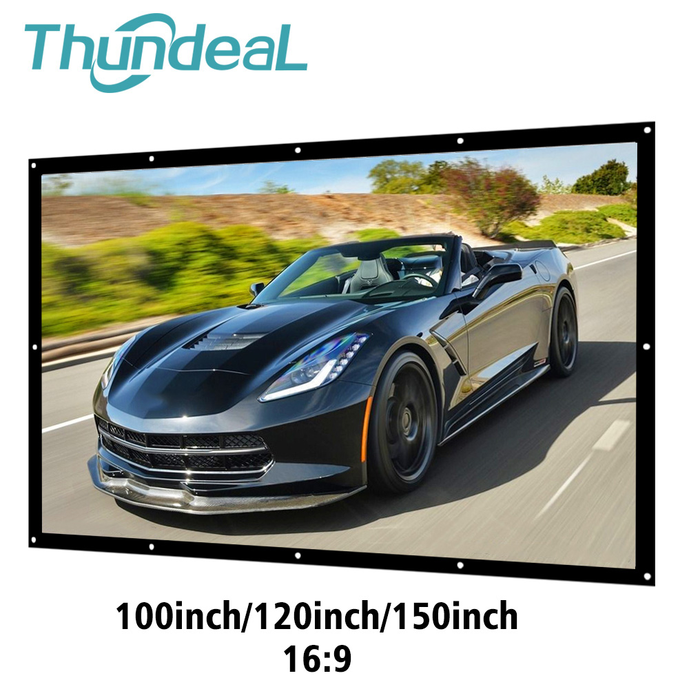 ThundeaL 16:9 100 120 150 Inch - Projector Screen 100 Inch บทวิจารณ์และราคา