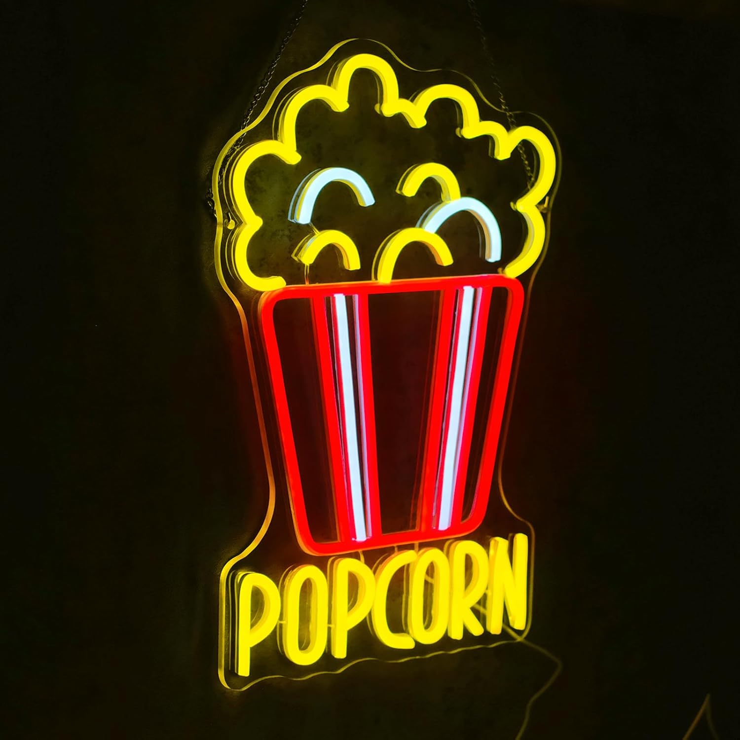 Bright Popcorn Bucket LED Neon - Home Cinema Wall Lights บทวิจารณ์และราคา