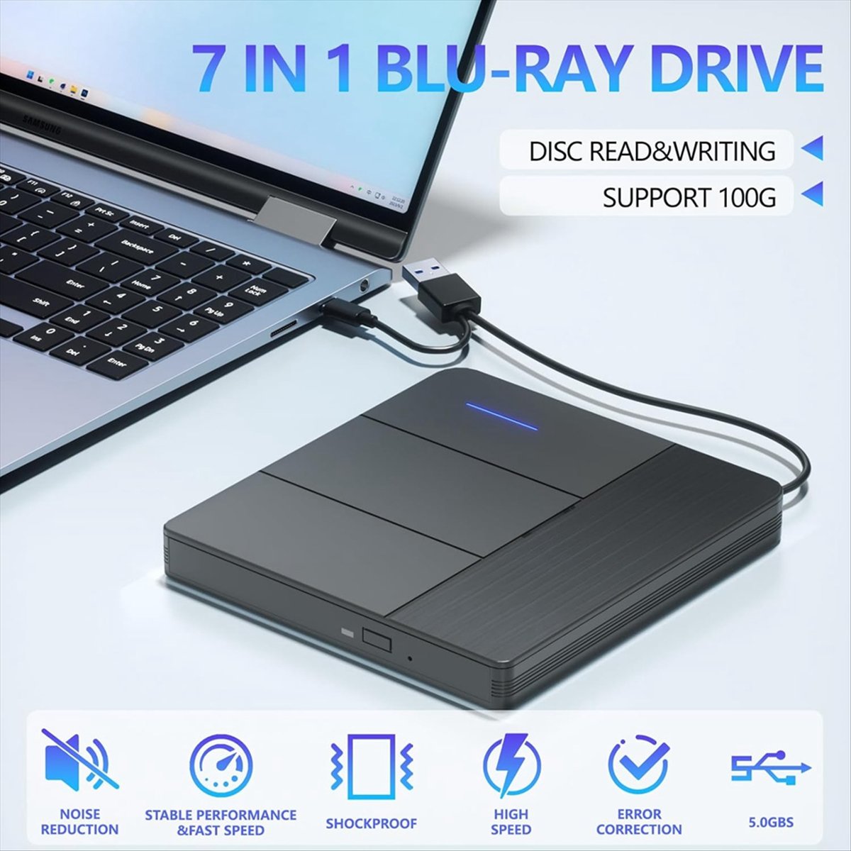 SCLS 7 in 1 External Blu-Ray D - Blu Ray Disc Player บทวิจารณ์และราคา