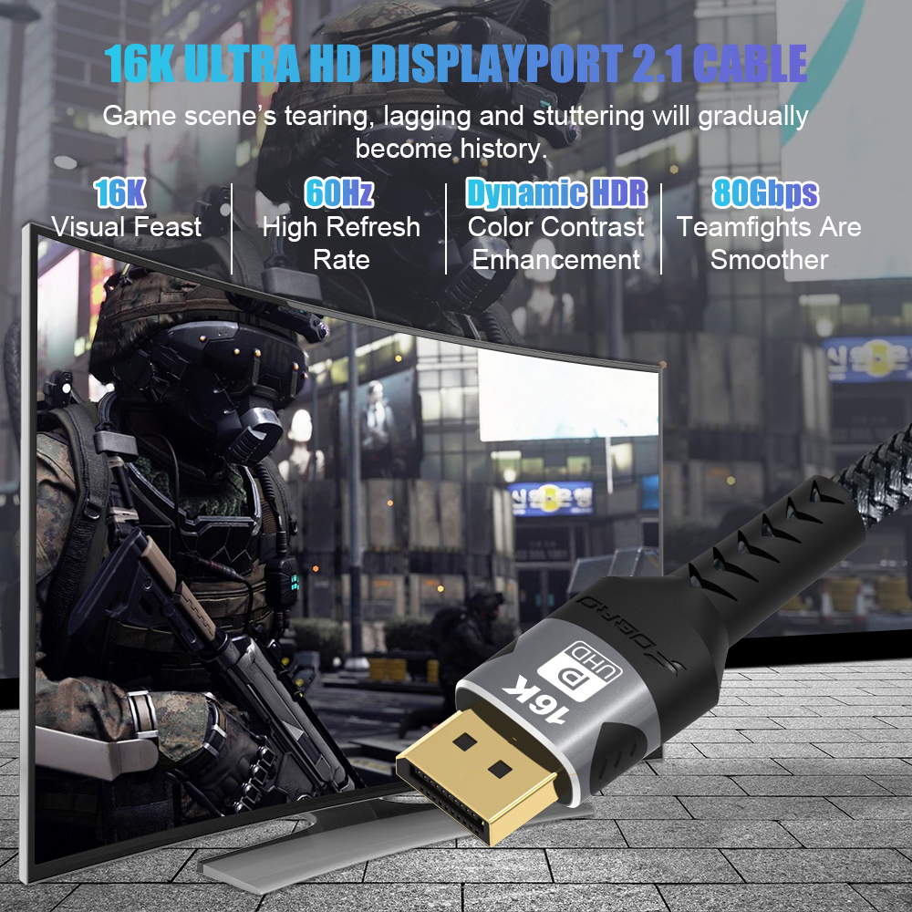 16K DP 2.1 Displayport Cable 1 - Home Cinema Projector 4K บทวิจารณ์และราคา