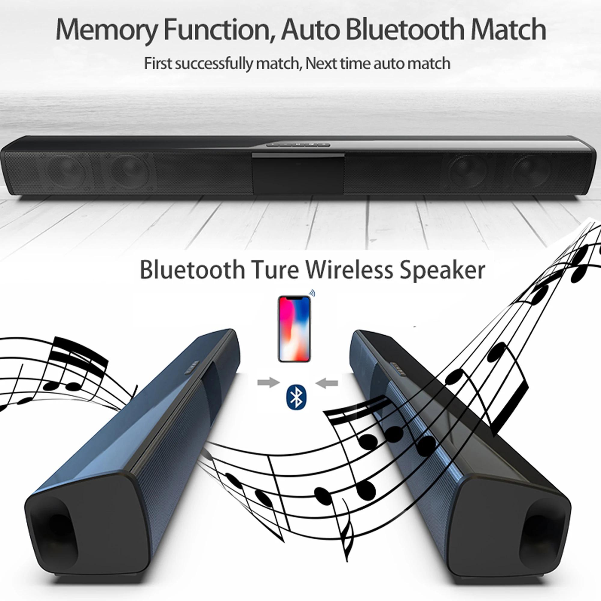 40W High Power Soundbar for TV - Home Cinema Audio System บทวิจารณ์และราคา