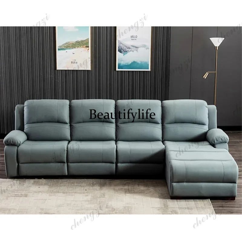 01A Leather Manual Electric Re - Home Cinema Couch บทวิจารณ์และราคา
