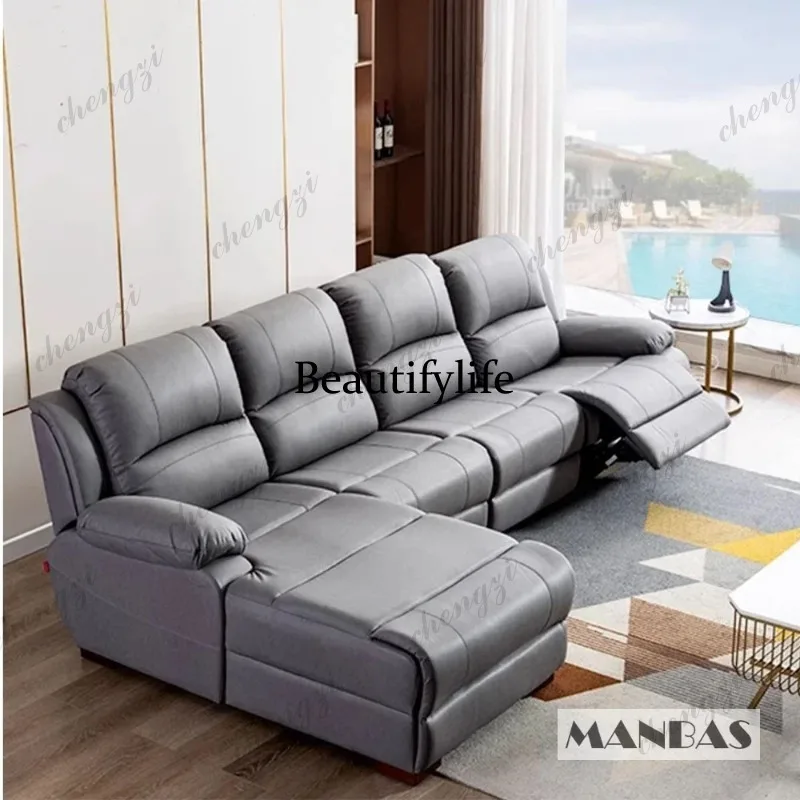 01A Leather Manual Electric Re - Home Cinema Couch บทวิจารณ์และราคา