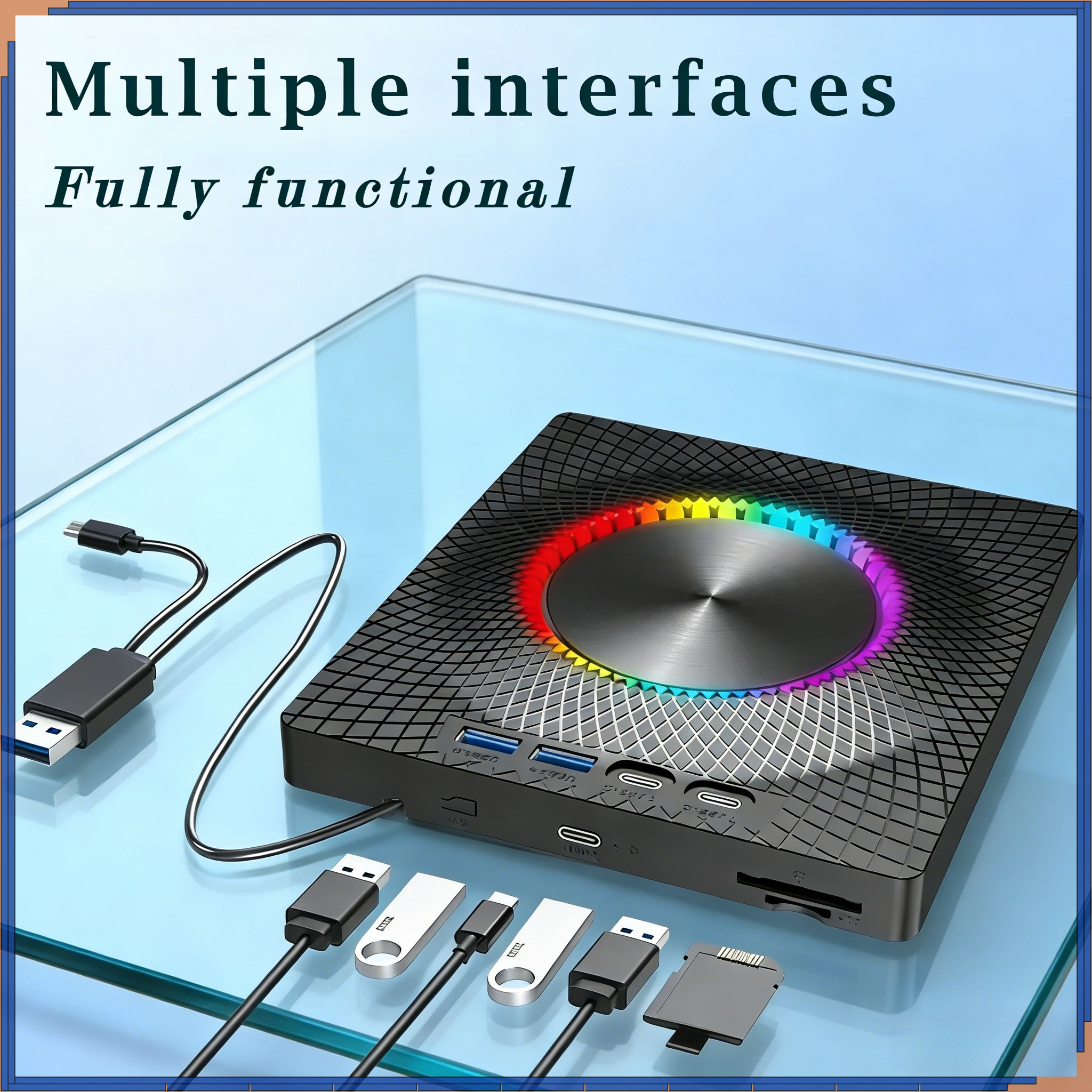 7 in 1 USB3.0&Type C CD DVD Pl - Blu Ray Disc Player บทวิจารณ์และราคา