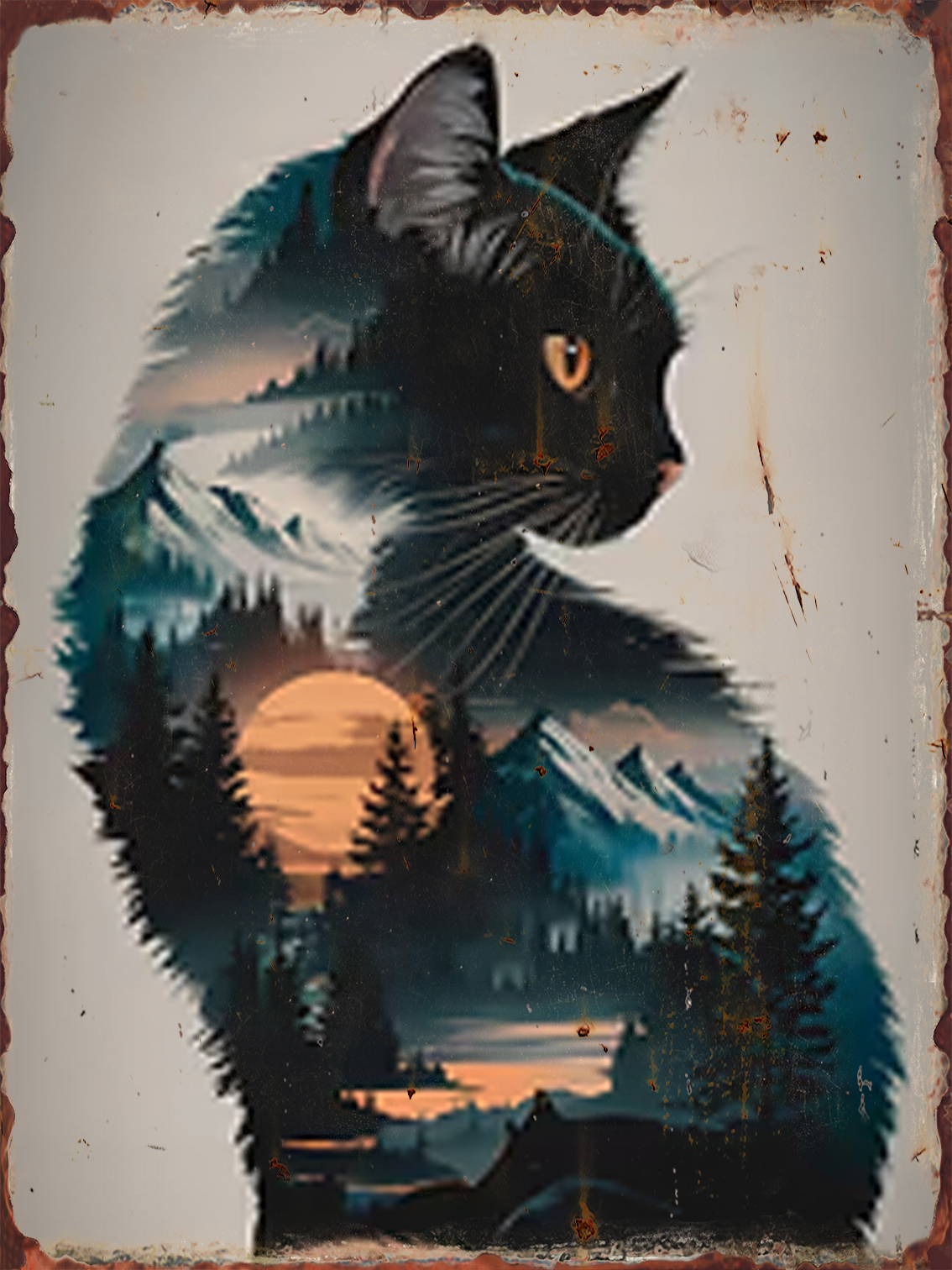 Cat Kingdom Retro Metal Poster - Home Cinema Gifts บทวิจารณ์และราคา