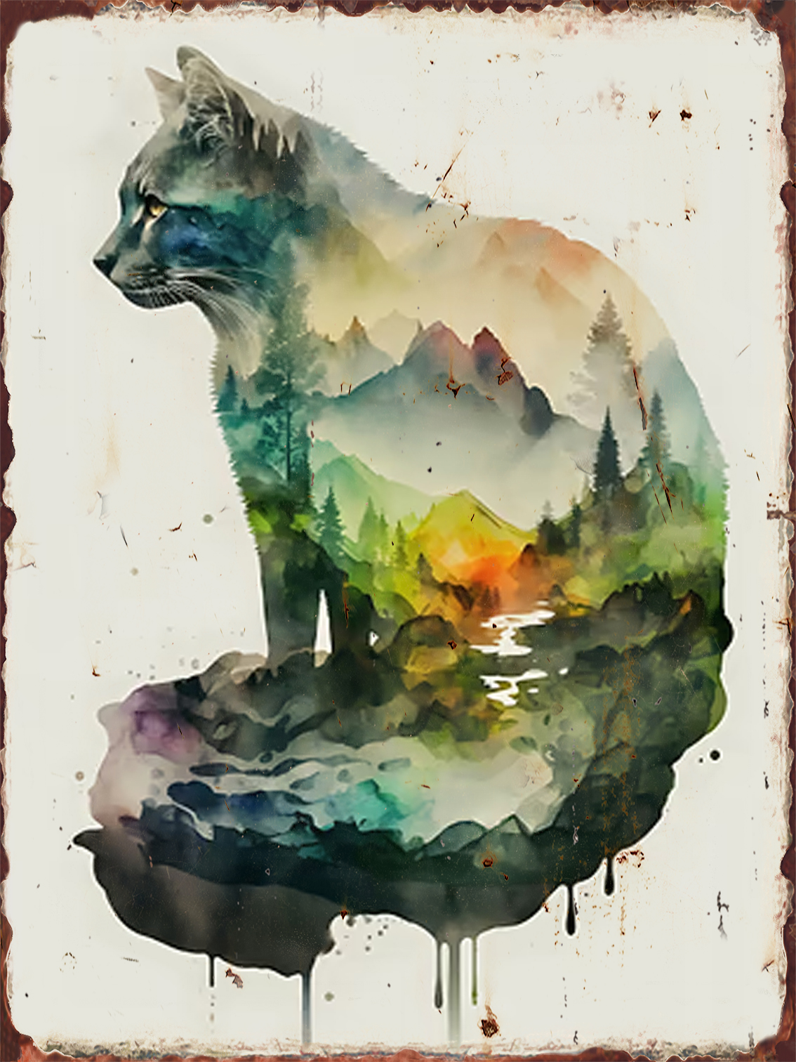 Cat Kingdom Retro Metal Poster - Home Cinema Gifts บทวิจารณ์และราคา
