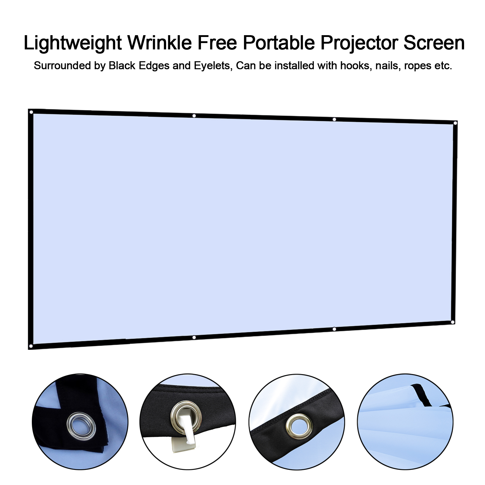 60 72 100 120 150 Inch 16:9 Po - Projector Screen 100 Inch บทวิจารณ์และราคา