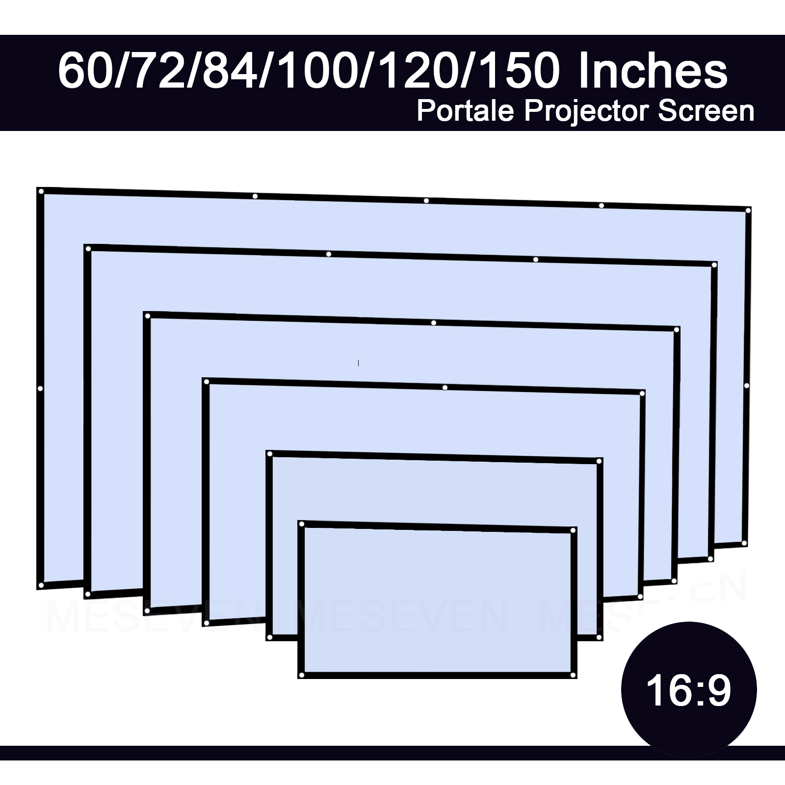 60 72 100 120 150 Inch 16:9 Po - Projector Screen 100 Inch บทวิจารณ์และราคา