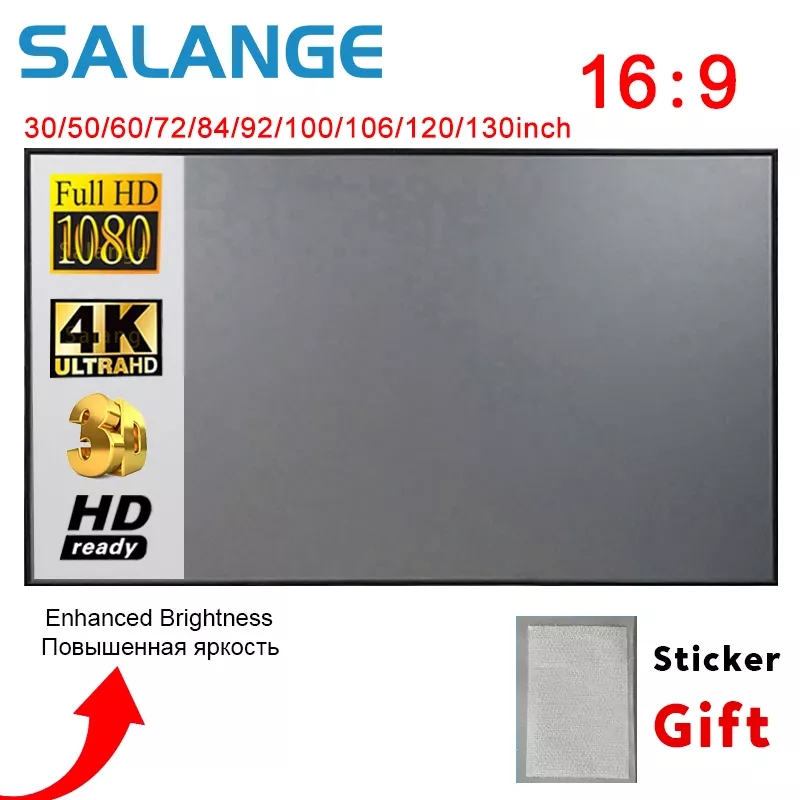 Salange Projector Screen,60 10 - Projector Screen 100 Inch บทวิจารณ์และราคา