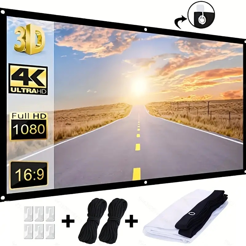 Projector Screen 16:9 Indoor/O - Projector Screen 100 Inch บทวิจารณ์และราคา