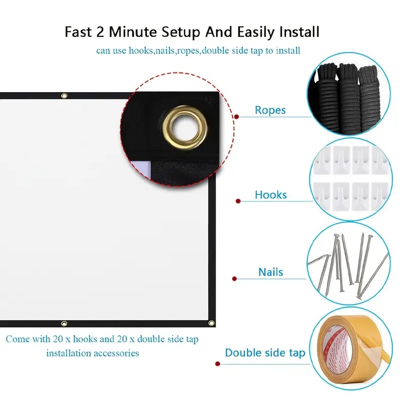 Projector Screen 16:9 Indoor/O - Projector Screen 100 Inch บทวิจารณ์และราคา