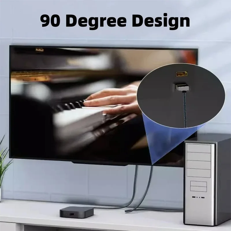 4K 90 Degree DP Cable Up/Down/ - Home Cinema Projector 4K บทวิจารณ์และราคา