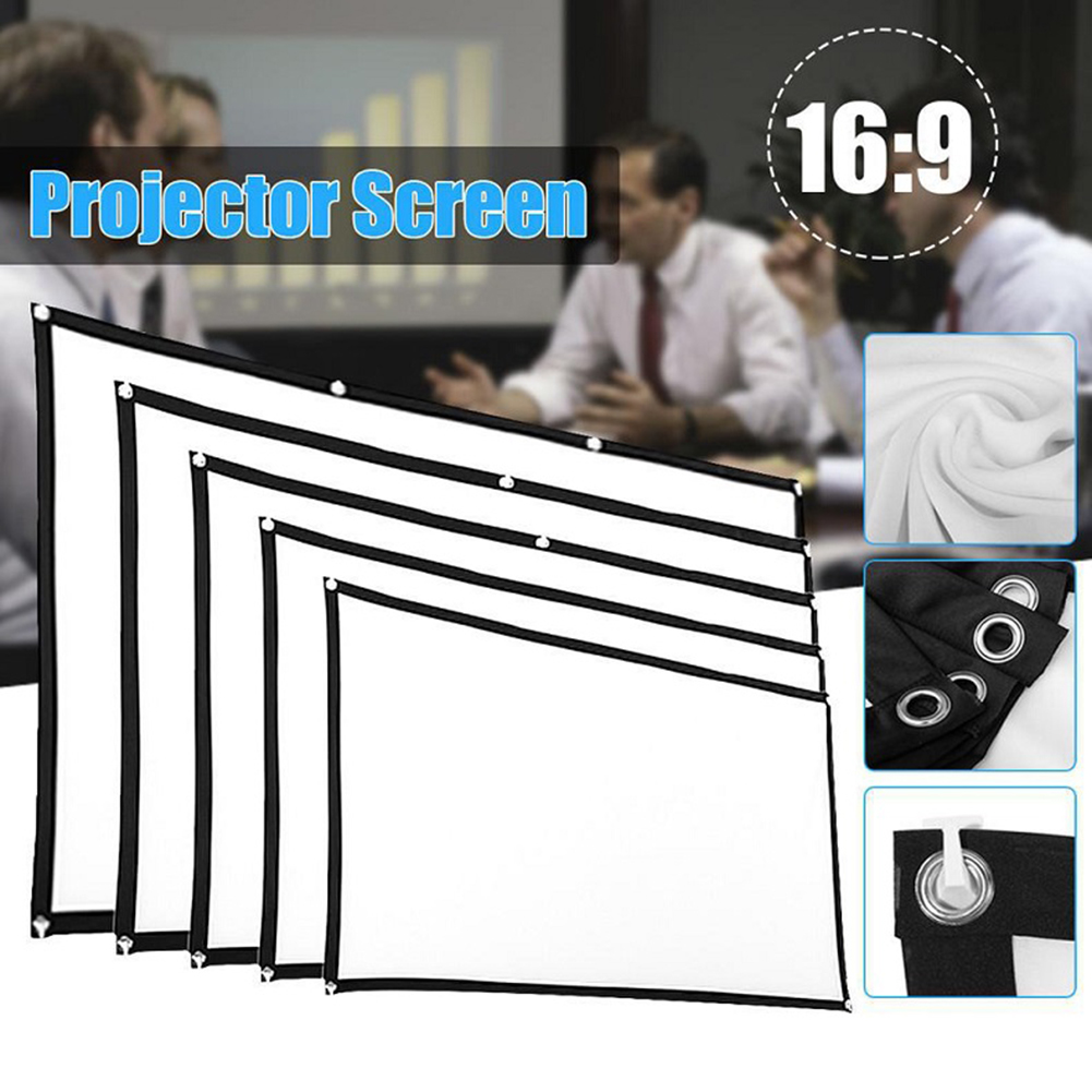 Home Office Projector Curtain  - Projector Screen 100 Inch บทวิจารณ์และราคา